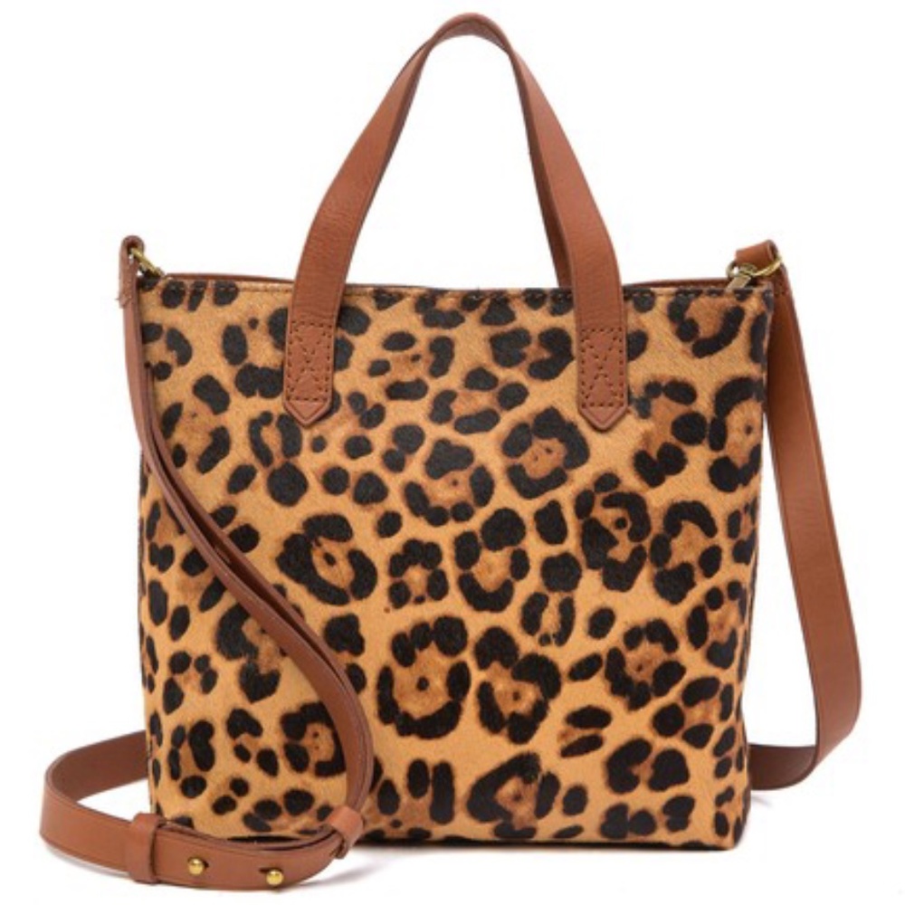 Small Transport Leopard Calf Hair Crossbody